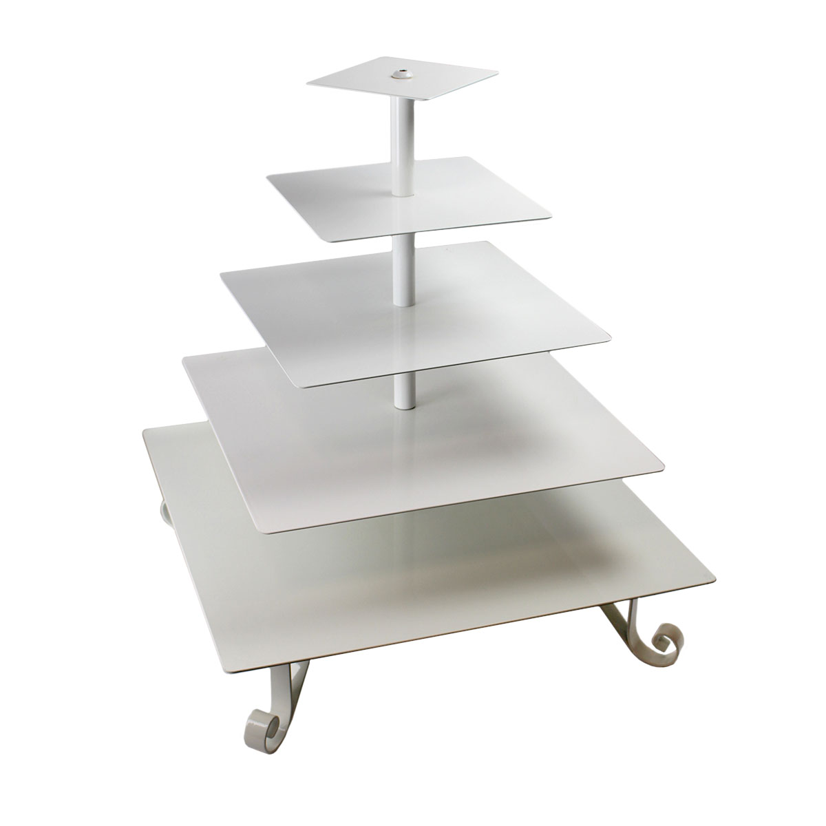 5 Tier White Square Tray